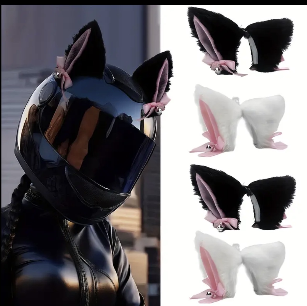 Kask İçin Dekoratif Kedi Kulakları